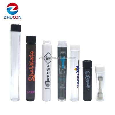 Biodegradable Pre Roll Preroll Tube Push And Twist Child Proof 0.5ml 1ml Plastic Tubes For Pre Rolls