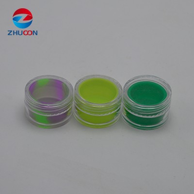 Colorful silicone insert healthy plastic jar  with lid wax container small plastic cosmetic containers