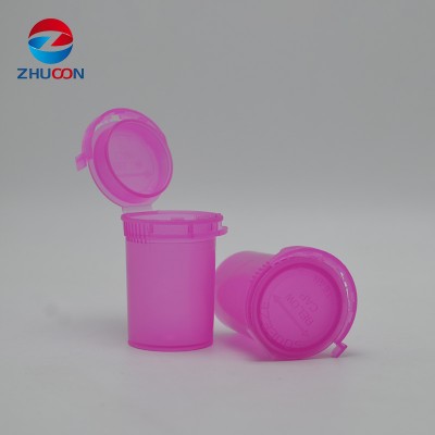 Colorful 30 dram 60 dram Pop Top Prescription Bottle Smell Proof Pills Container with Child-Resistant Caps