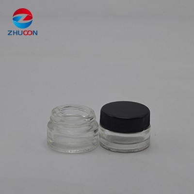 Round Mini Glass Jars Containers 5ML 9ML Glass Wax Jar Containers Concentrate Dabs Jar Glass