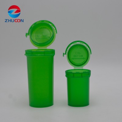 New Design Colorful Pop Top Plastic Empty Medical Pill Bottle