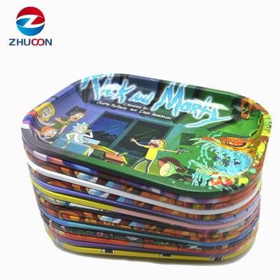 Factory Wholesale Weed Smoking Tobacco Metal Tin Rolling Tray In Stock