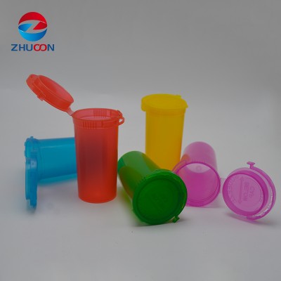 6, 13,19,30,60 ,90 ,120 Dram Colorful Plastic Pop Up Bottle For Pills Usage