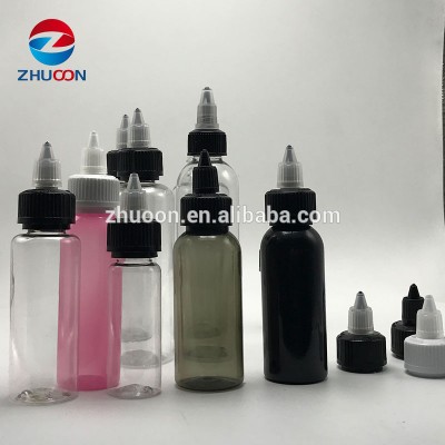 ZO wholesale e cigrette eliquid 60ml oil dropper bottles with twist dropper caps