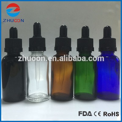 30ml transparent glas dropper bottle wholesale high quality dropper bottle for vape oil black glass dropper bottle