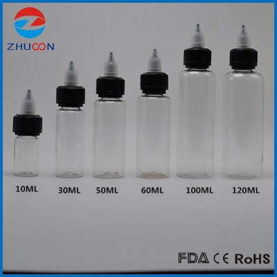 PET transparent 50ml 60ml 80ml 100ml 120ml 200ml 250 ml plastic childproof cap twist cap bottle