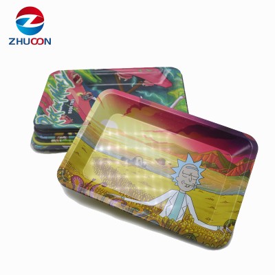 wholesale manufacturers customize metal tin smoking tobacco weed rolling tray